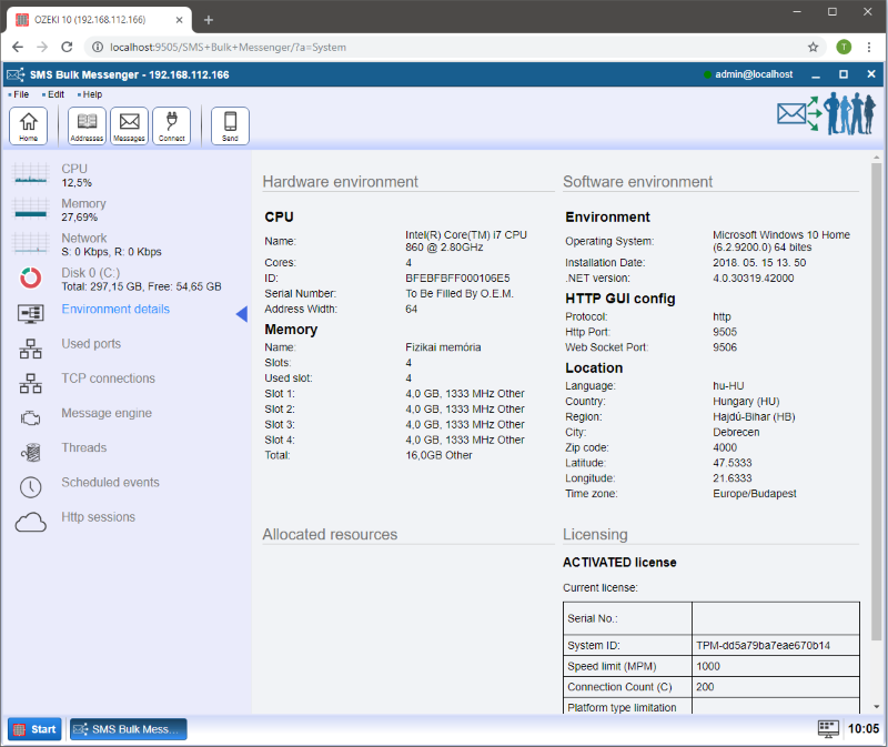 hardware and software environment hardware and software environment