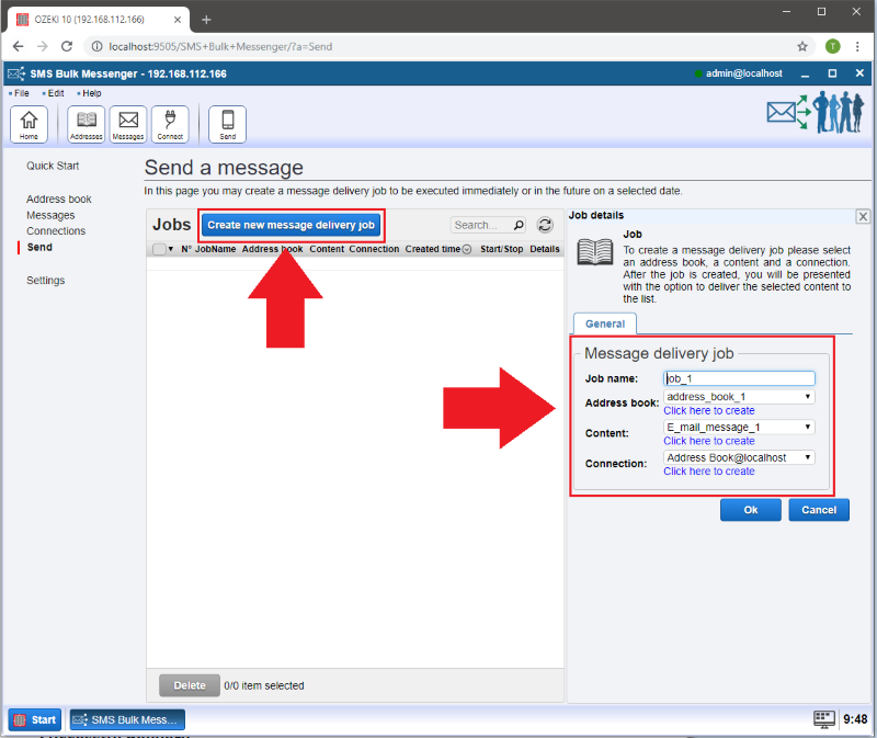 message delivery job message delivery job