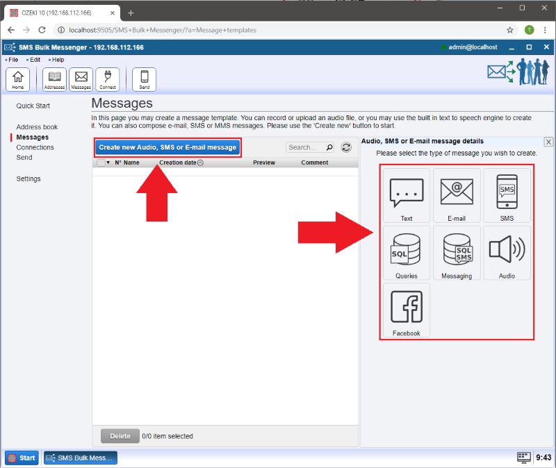 ,essage types message types