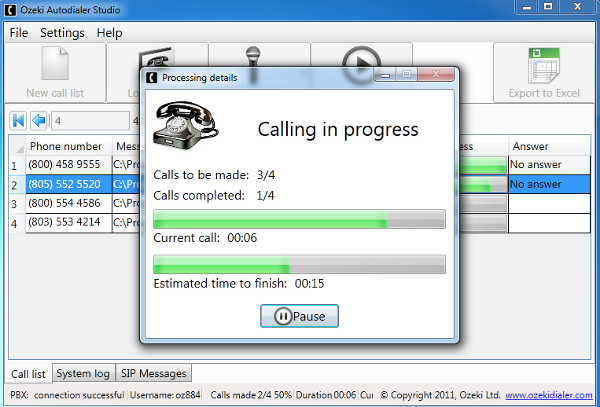 under dialing process under dialing process