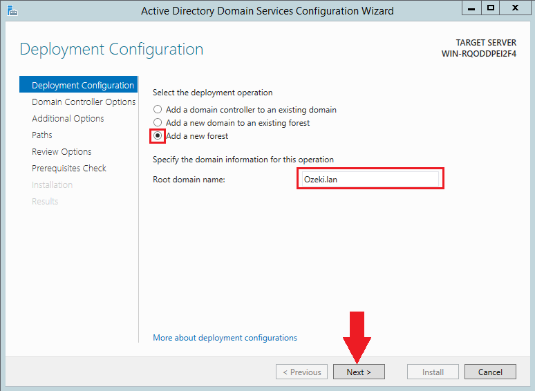 deployment configuration