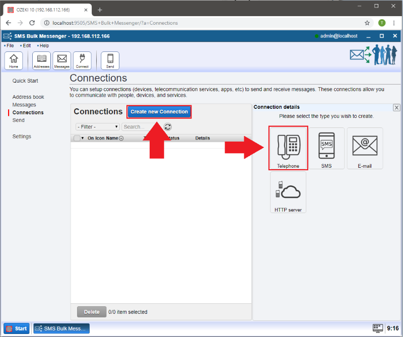 creating telephone connection creating telephone connection