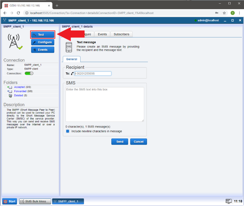 how to send a test sms how to send a test sms