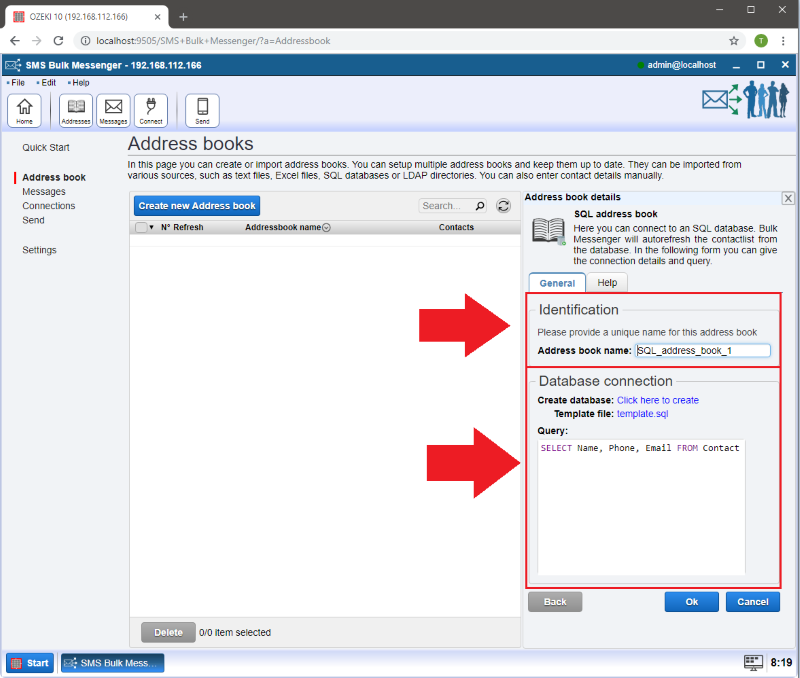 providing addressbook details providing addressbook details