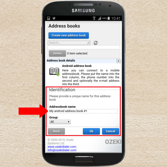 naming your address book naming your address book