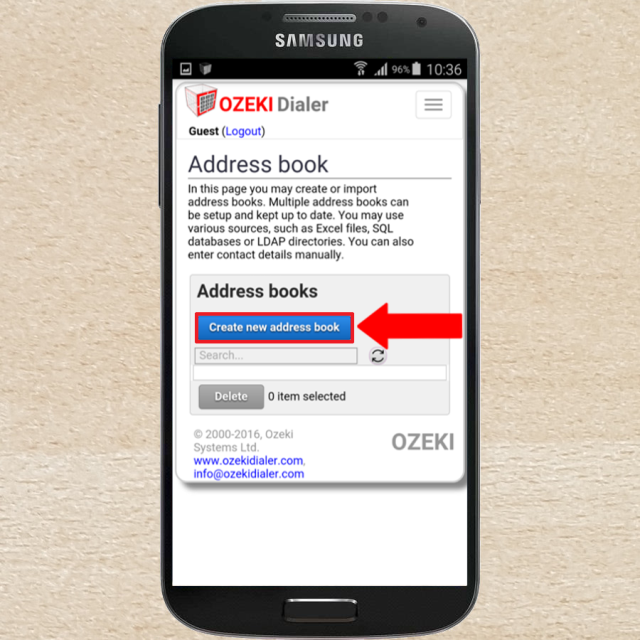 create a new address book create a new address book