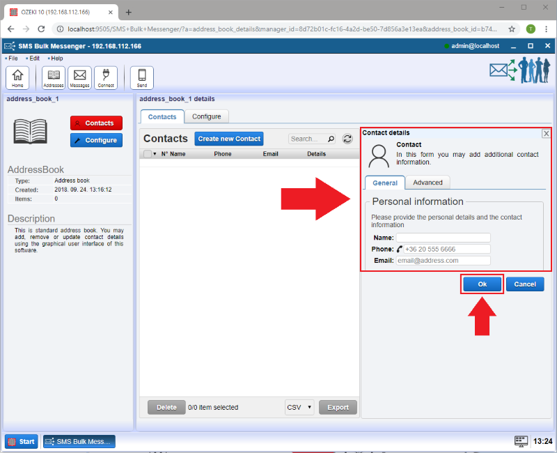 personal information about the contact personal information about the contact
