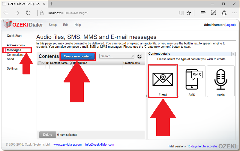 creating new e-mail content creating new e-mail content