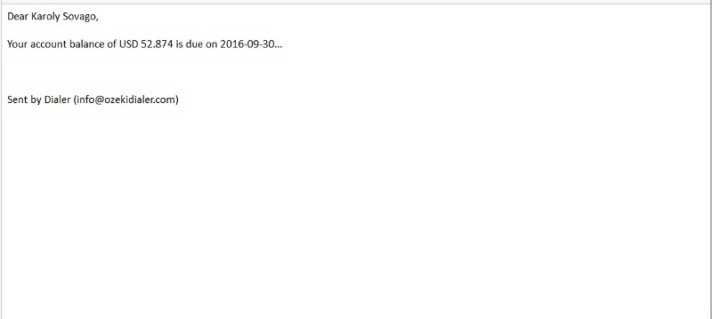 e-mail with custom data e-mail with custom data