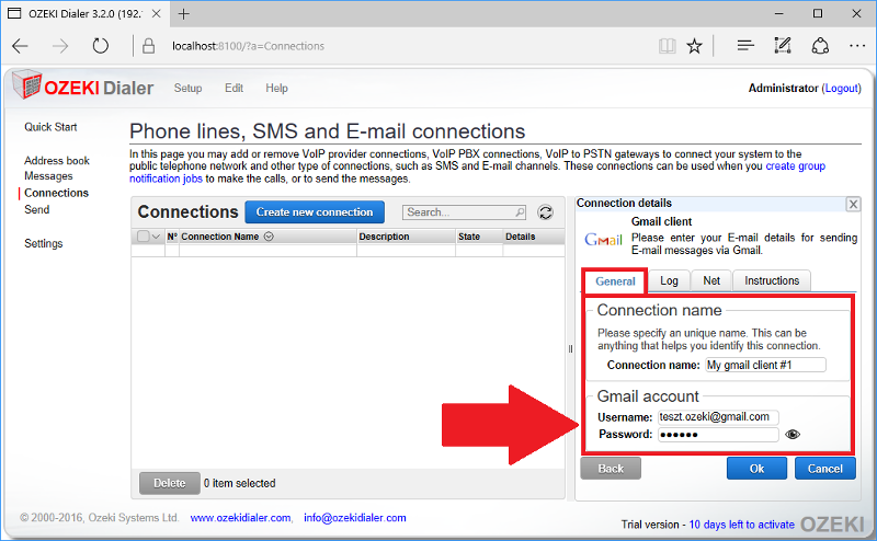 providing connection data providing connection data