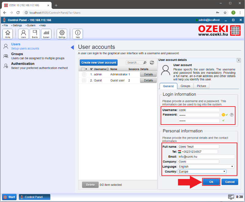 filling out user details filling out user details