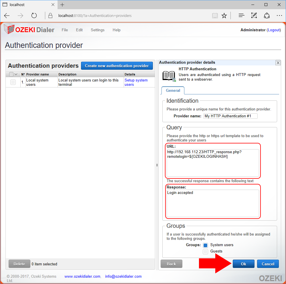 filling the http authentication provider form in ozeki bulk messenger filling the http authentication provider form in ozeki bulk messenger