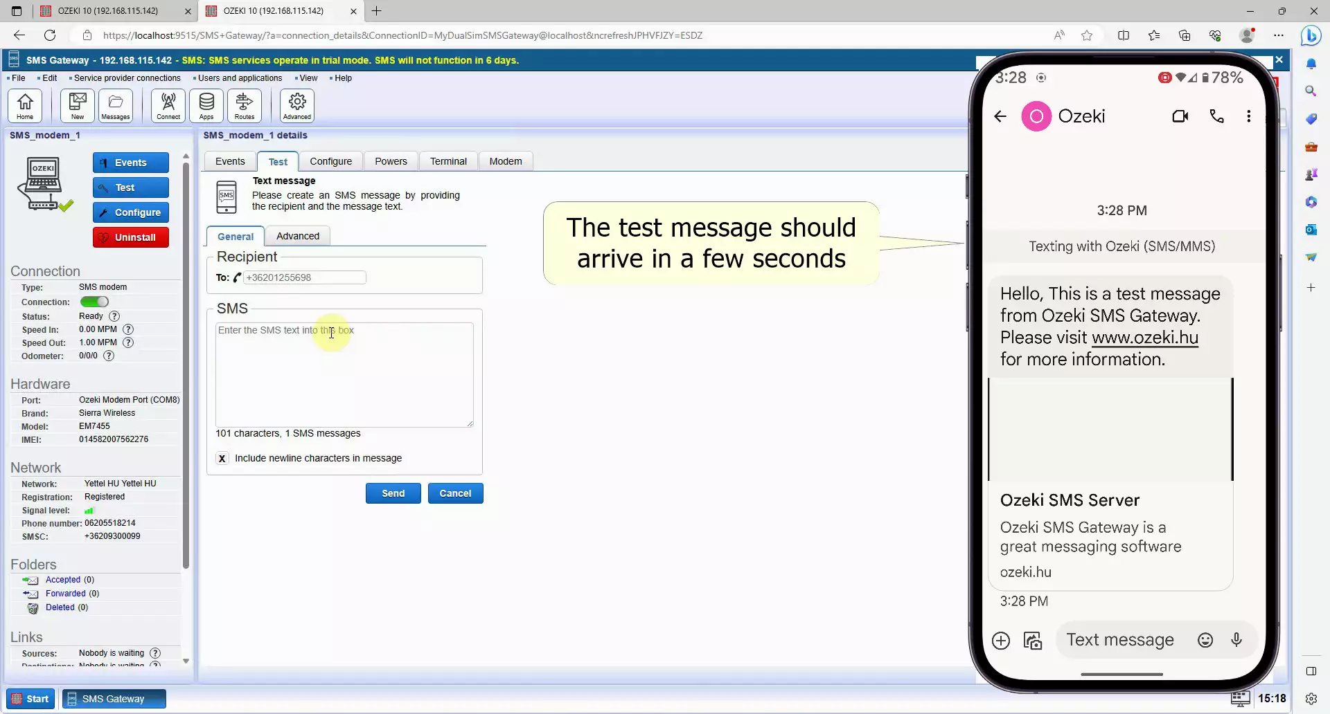 ozeki bulk sms modem software check test message ozeki bulk sms modem software check test message